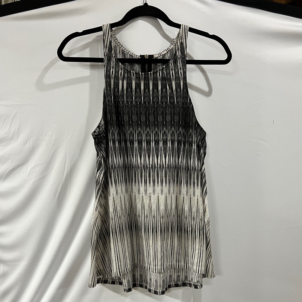 Black and White Sleeveless Top